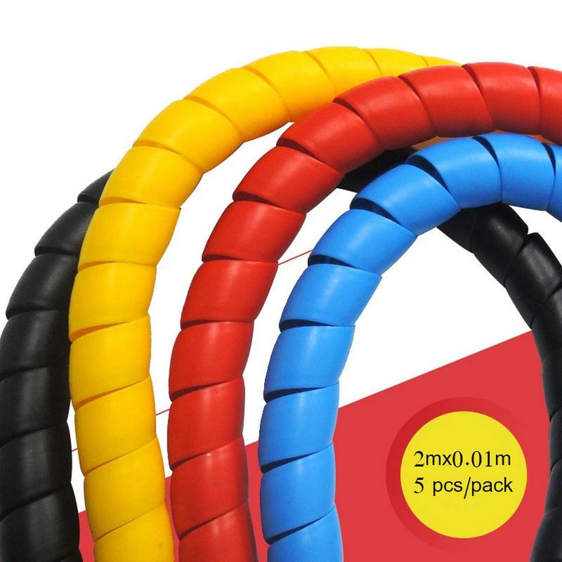 FUNZON Dog and Cat Cord Protector 32.8ft Wire Protector Sleeve Covers for Cord Protects Your Pets from Chewing Through Insulated Cables 5 PCS/Pack 32.8ft in Total 10mm Width by FUNZON - Image 1